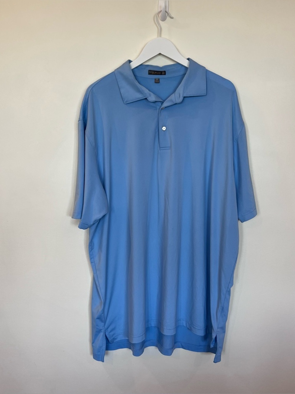 Peter Millar Summer Comfort Polo Mens Xxl Blue Golf Lightweight Buttons